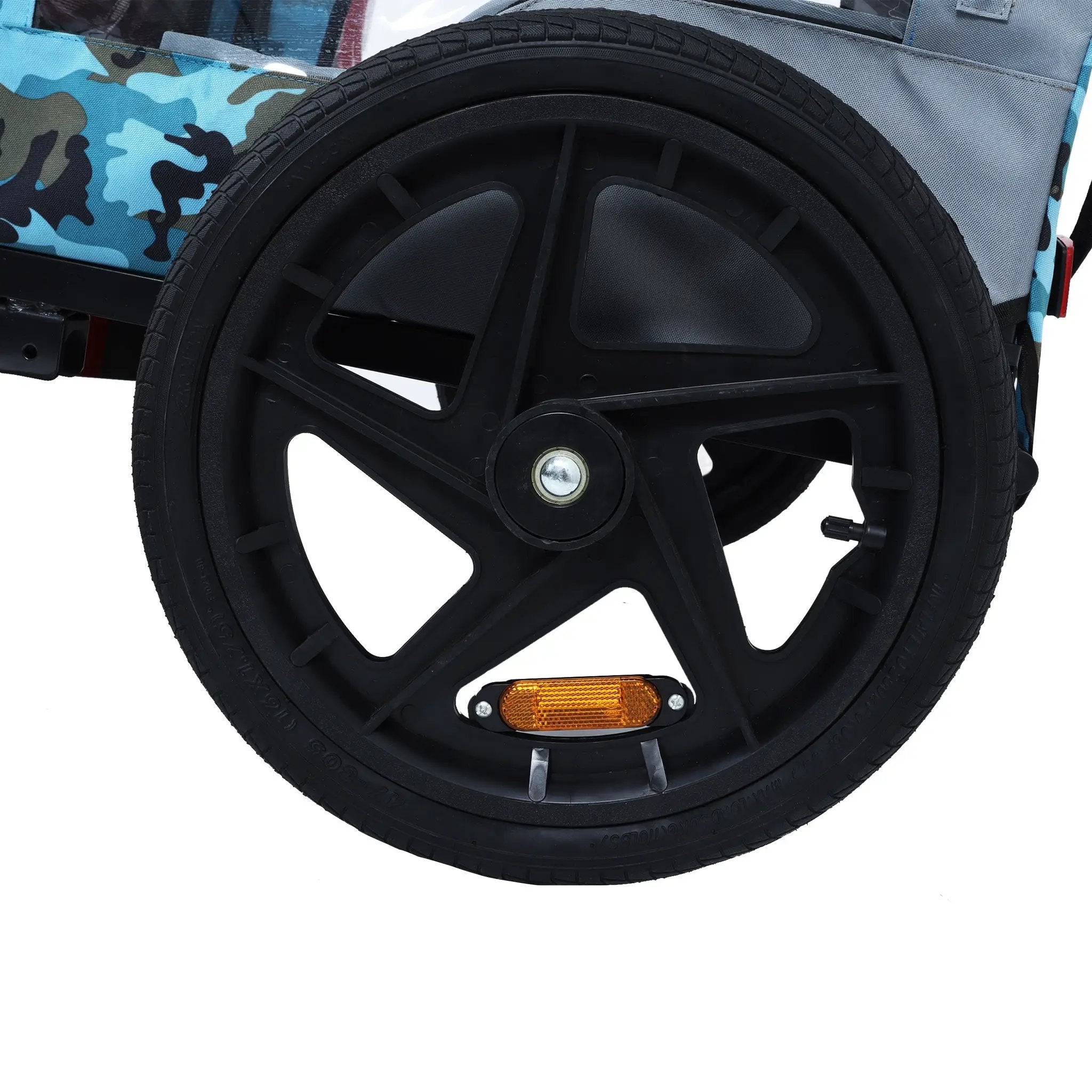 Outdoor Heavy Duty Collapsible Pet Bike Trailer with 16-Inch Wheels by HouseOfZazla