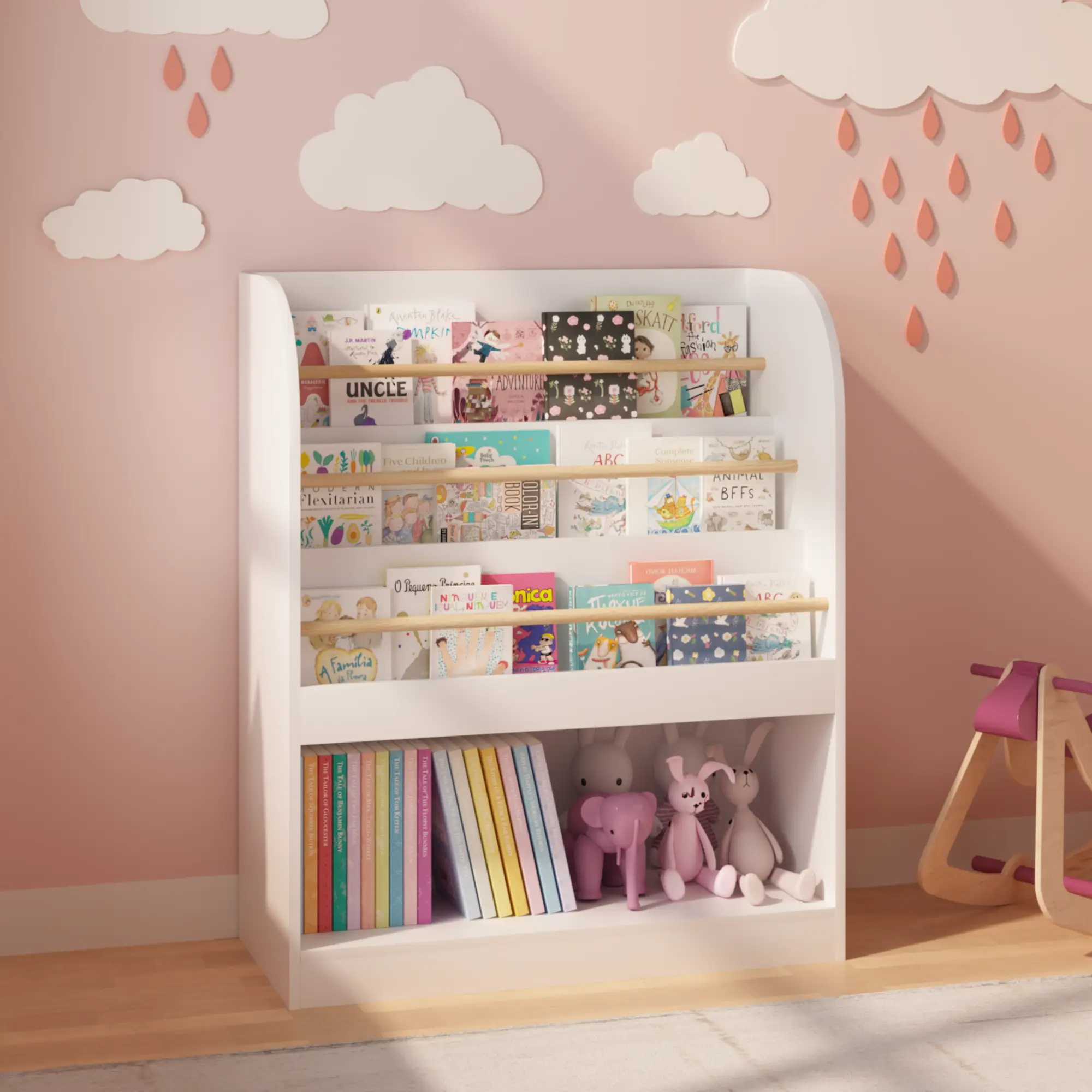 Kids Bookshelf with Open Storage by HouseOfZazla