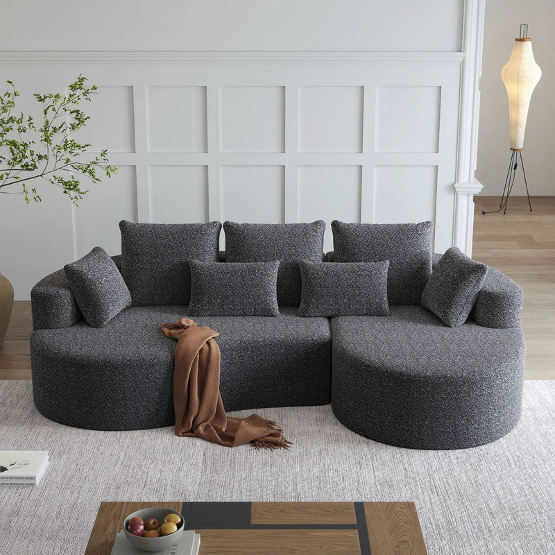 Curved Oversized Sectional Sofa With Extra Deep Seat by HouseOfZazla