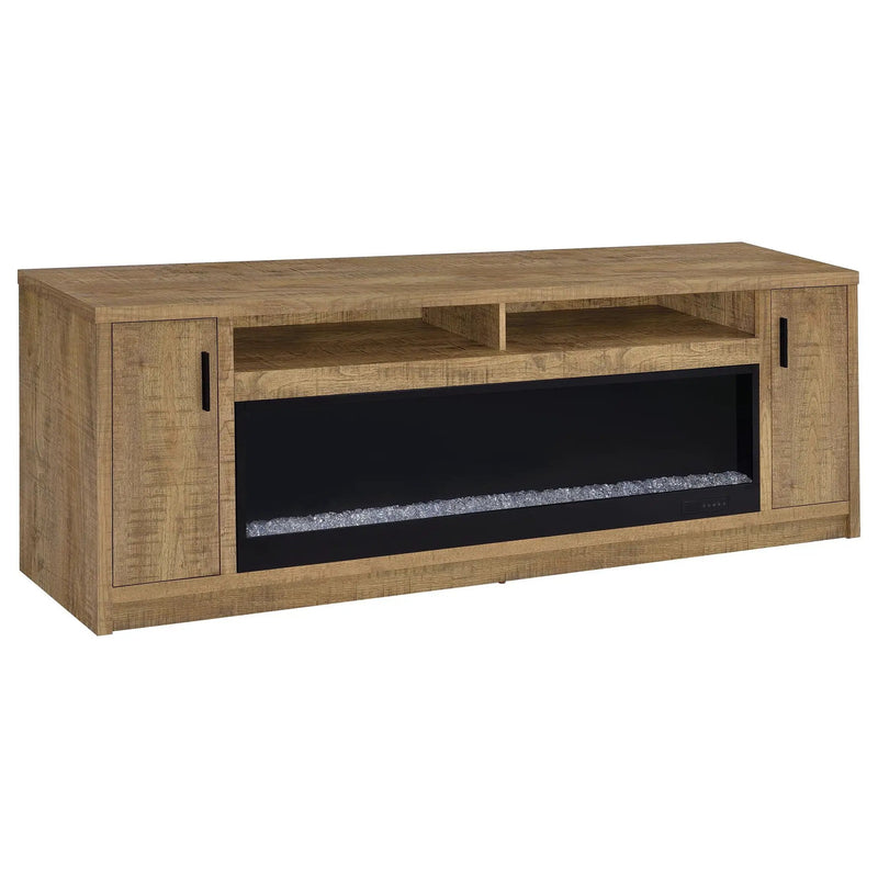 Eddy 79-inch 2-door TV Stand Fireplace Media Console Mango by Unique Piece Furniture