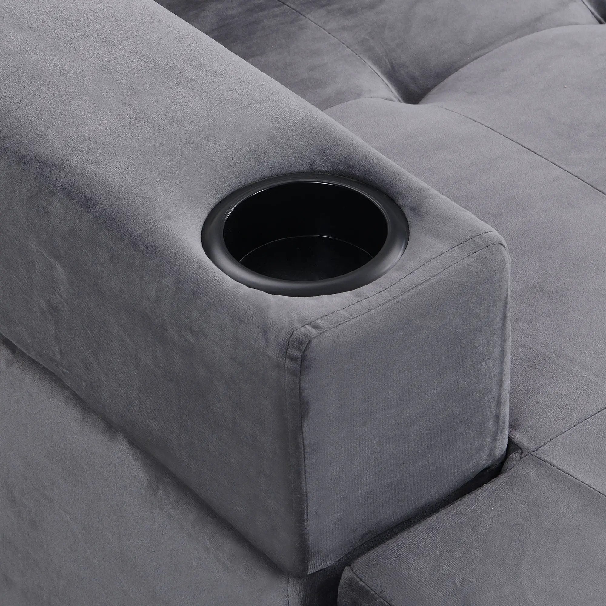 Modern Sectional Sofa Set With L Shape Chaise Lounge And Storage