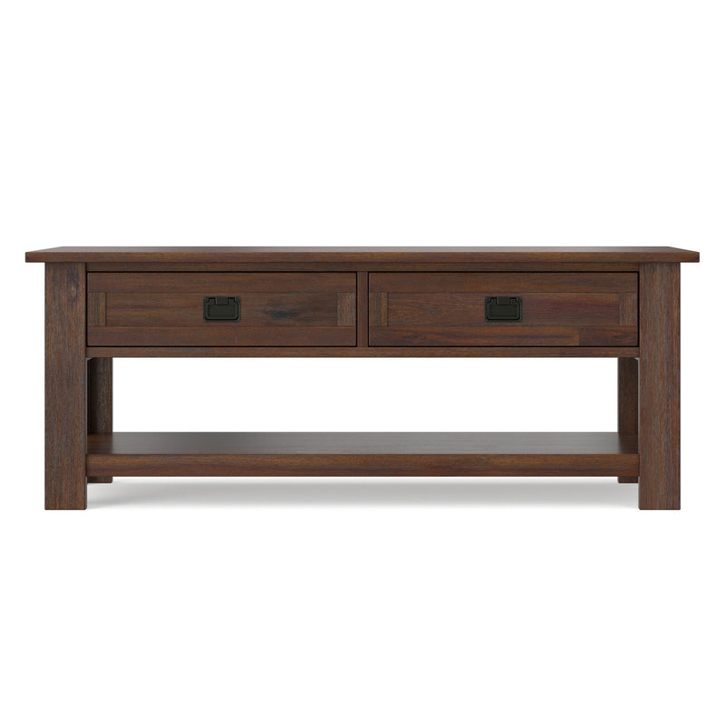 Monroe - Rectangular Coffee Table With Drawers - Brown by HouseOfZazla