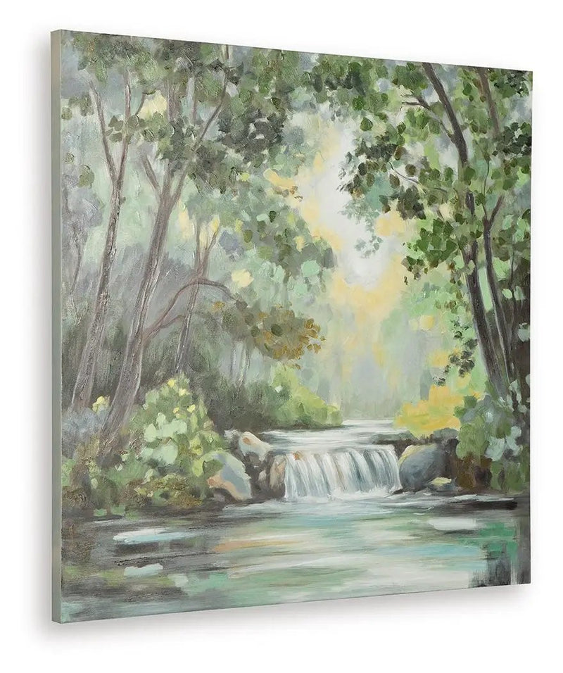 Evermaddick - Wall Art - Green / Gray / White by Unique Piece Furniture