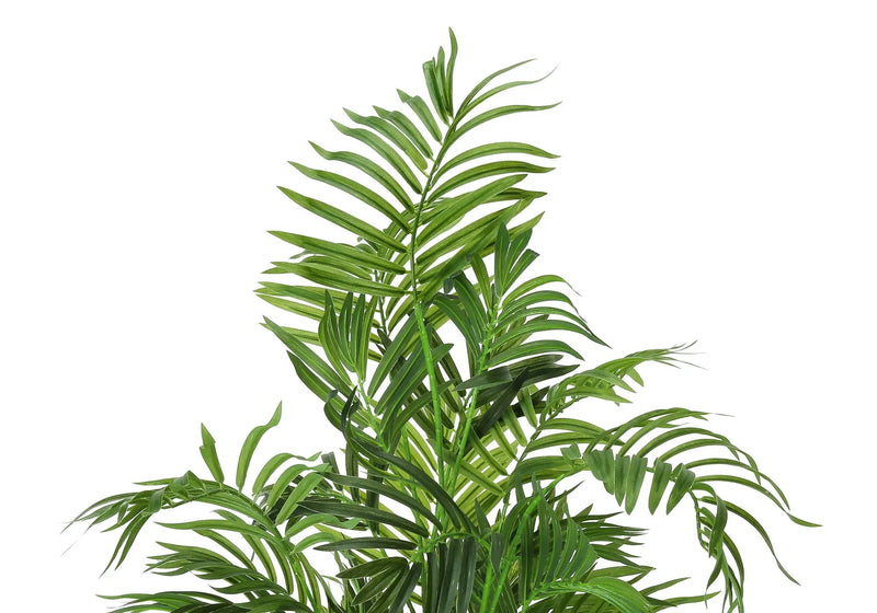 47" Tall, Artificial Plant, Areca Palm Tree, Indoor, Faux, Fake, Floor, Greenery, Potted, Real Touch, Decorative - Green / Black by Unique Piece Furniture