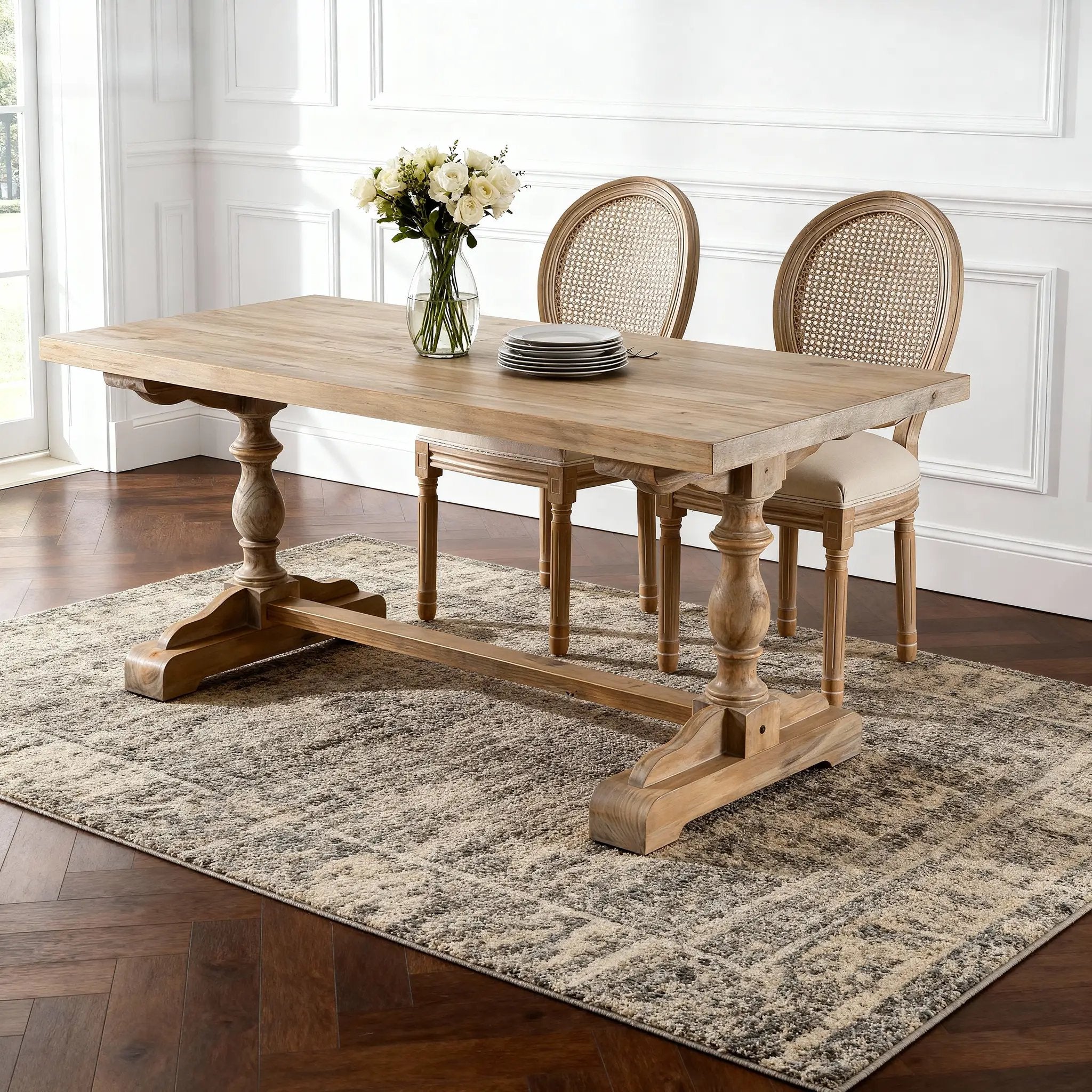 French Style Solid Wood Frame Seating for Dining by HouseOfZazla