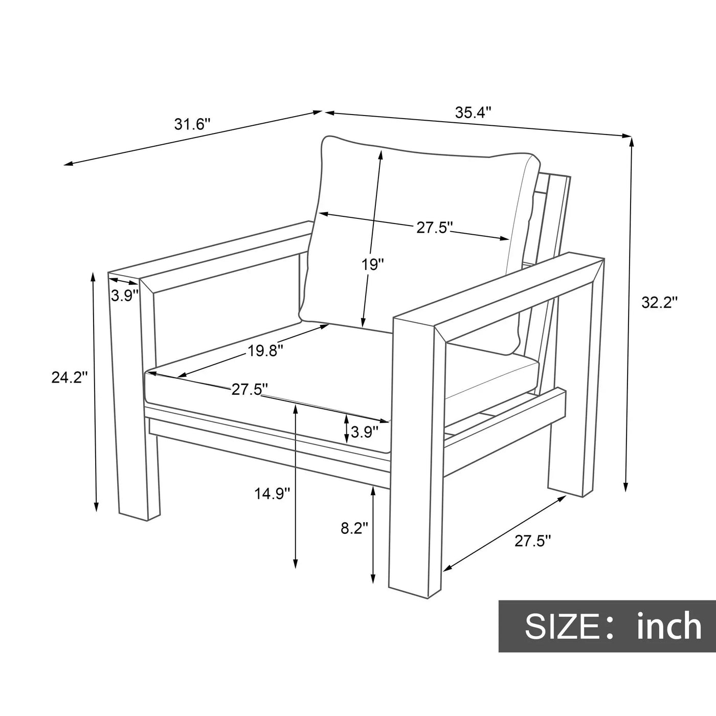 4 Piece Patio Sofa Set by HouseOfZazla