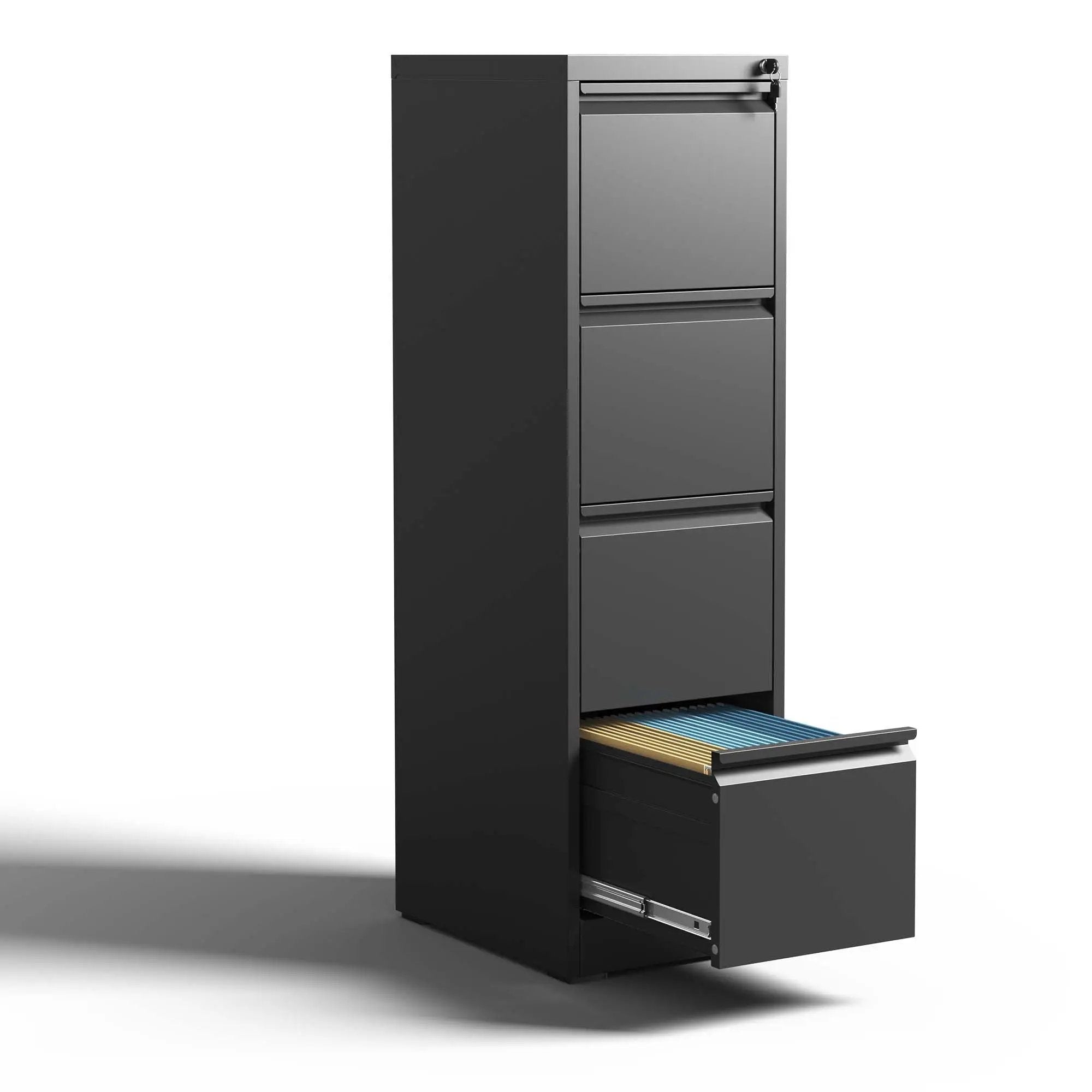 Steel Drawer Vertical File Cabinet With Lock For A4 Legal / Letter Size by Unique Piece Furniture