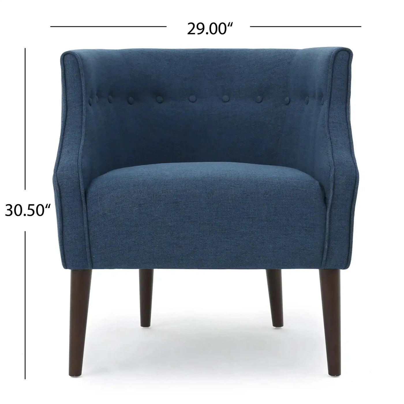 Contemporary Upholstered Club Chair With Button Tufting by HouseOfZazla