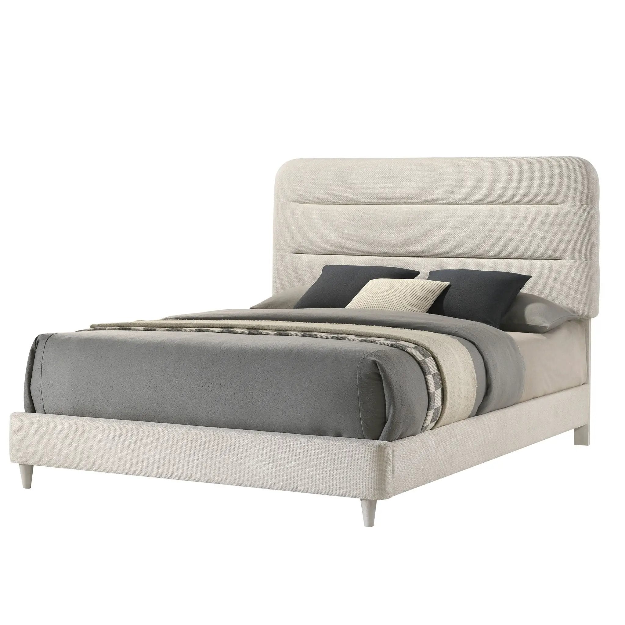 Upholstered Panel Bed, Sleek Lines by Unique Piece Furniture