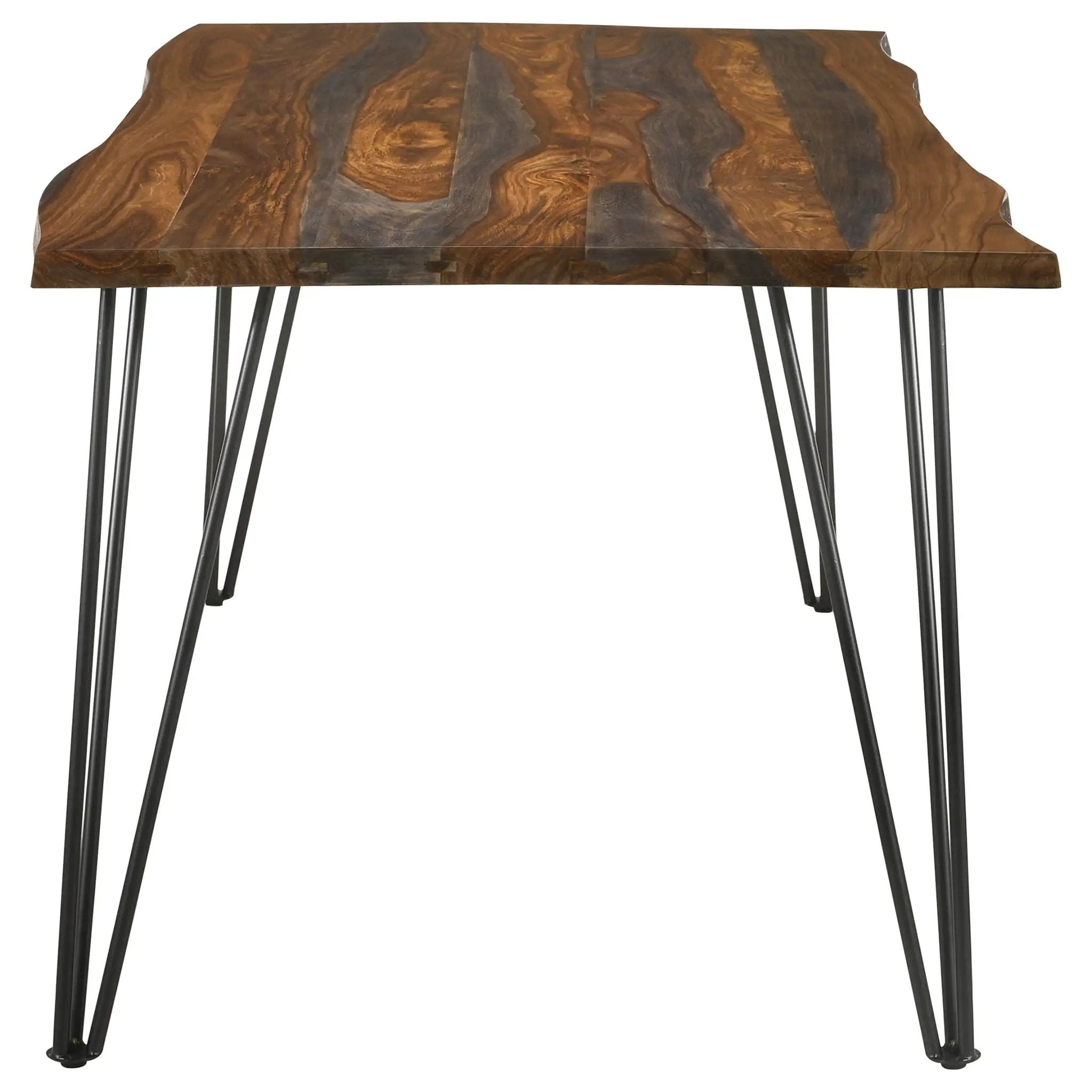Neve 80-inch Live Edge Dining Table Grey Sheesham by Unique Piece Furniture