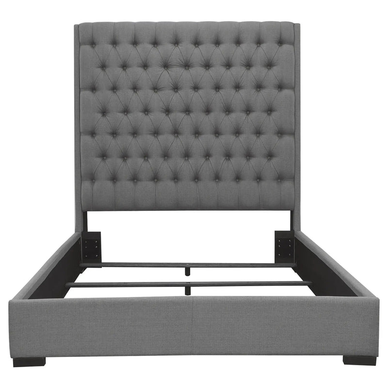 Camille Upholstered Queen Panel Bed Grey by Unique Piece Furniture