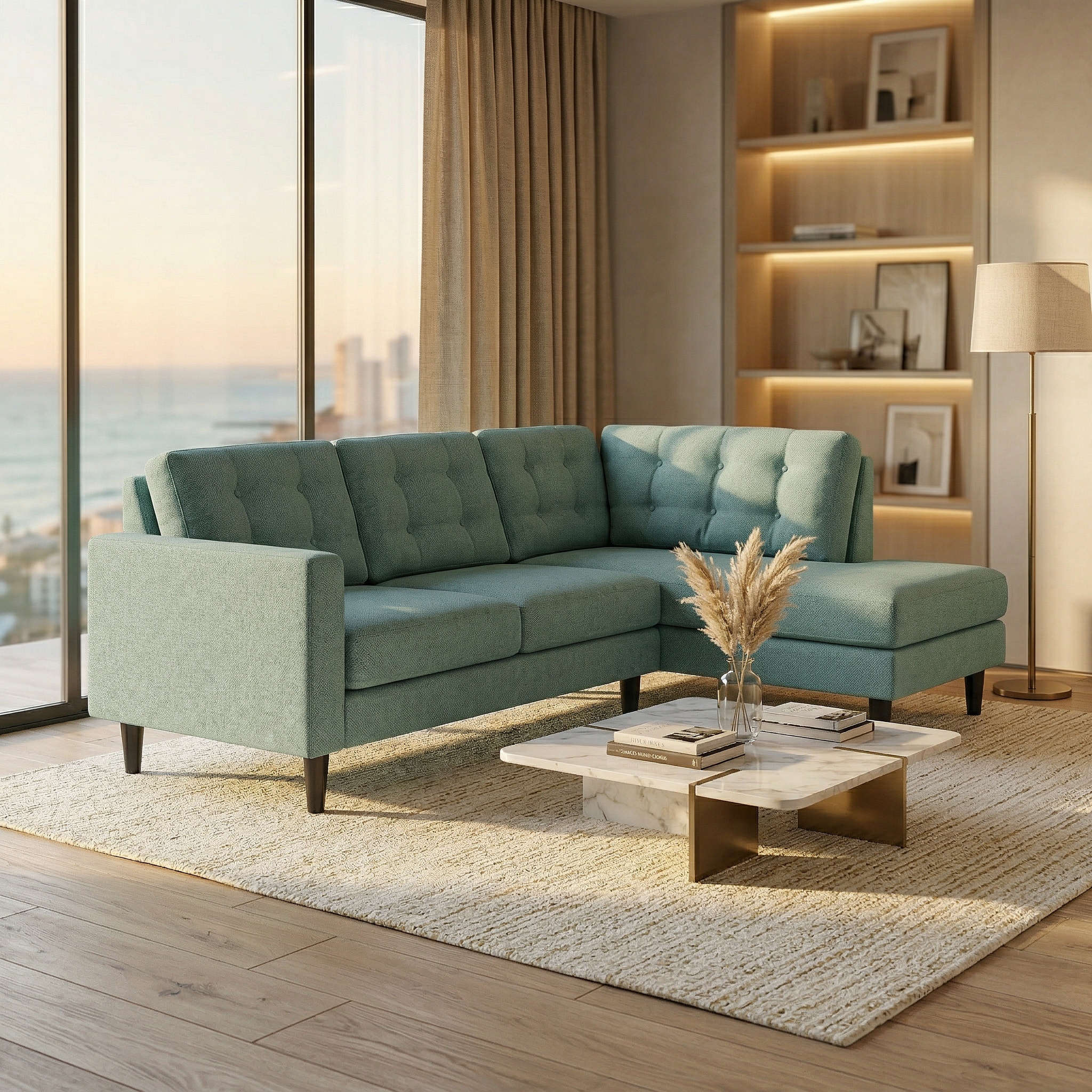 Talmadge Sectional – Made in USA, Custom Fabric Options by HouseOfZazla