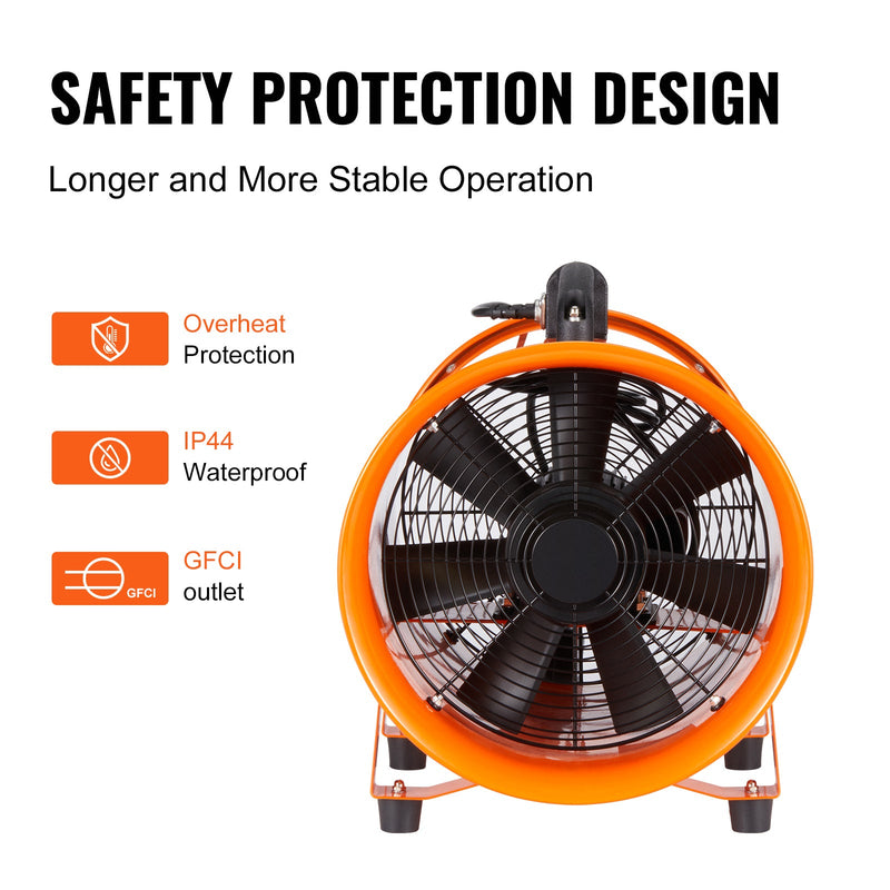 Portable Ventilator, 12 Inch Heavy Duty Cylinder Fan by HouseOfZazla