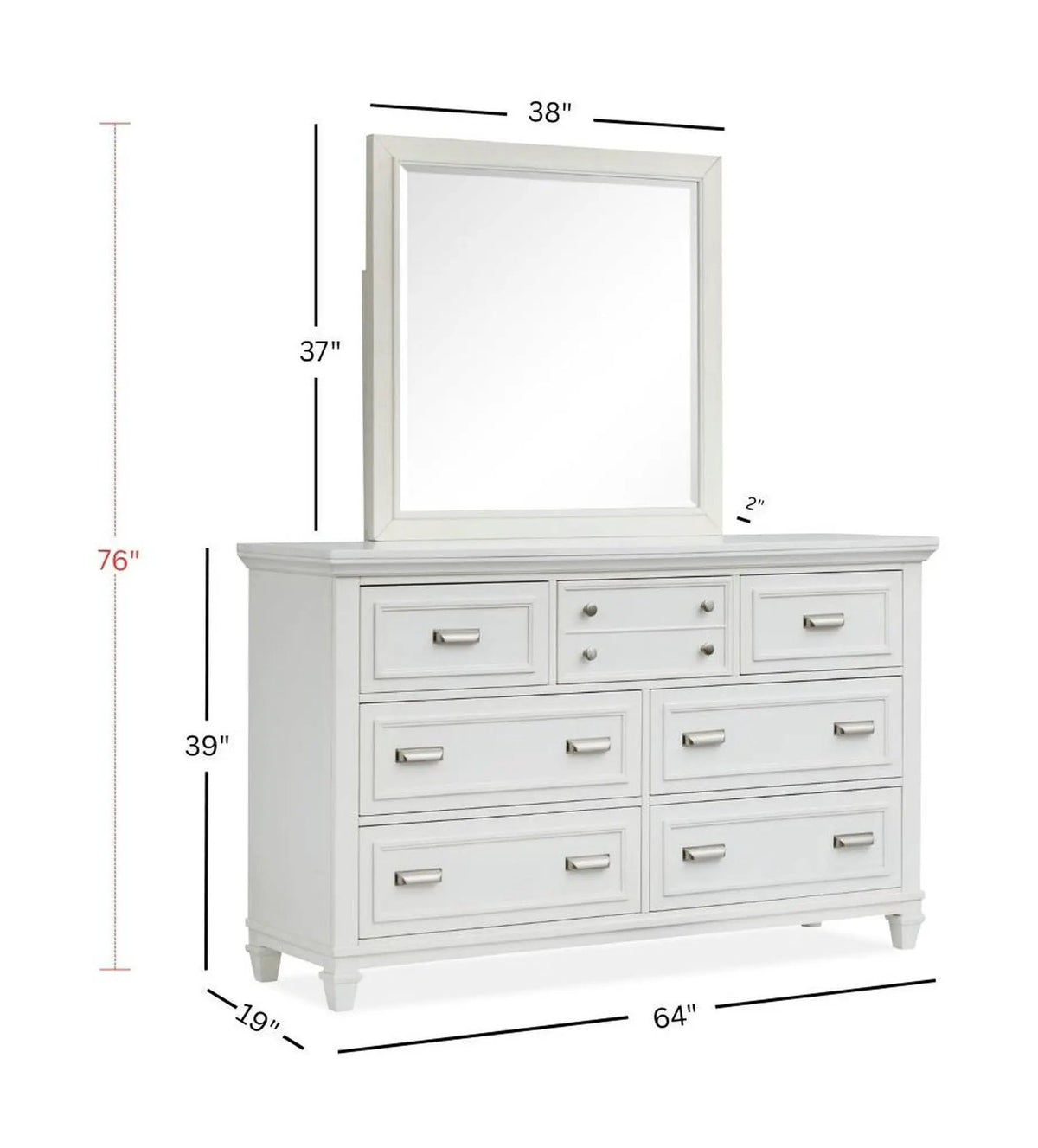 Charleston - Drawer Dresser With Landscape Mirror, photo 12 of 13