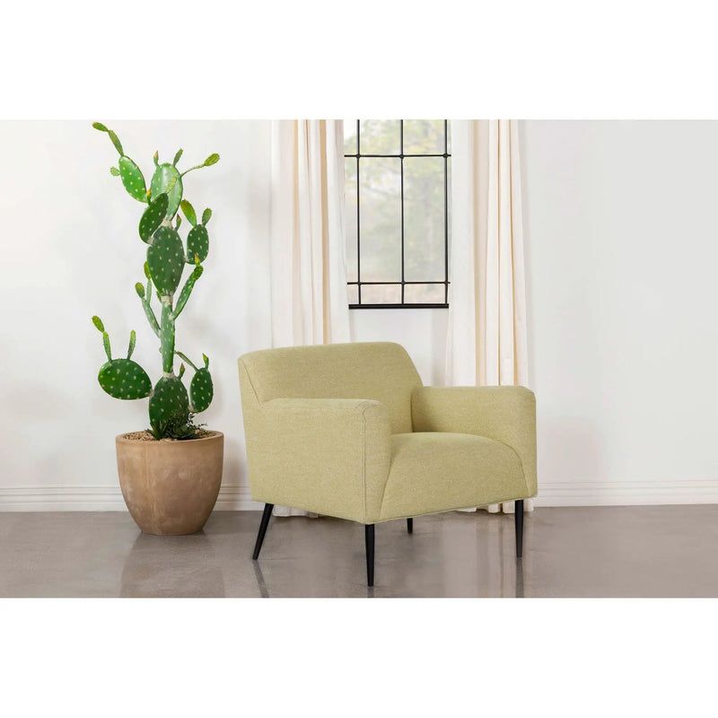 Darlene - Upholstered English Arm Accent Chair - Yellow by HouseOfZazla