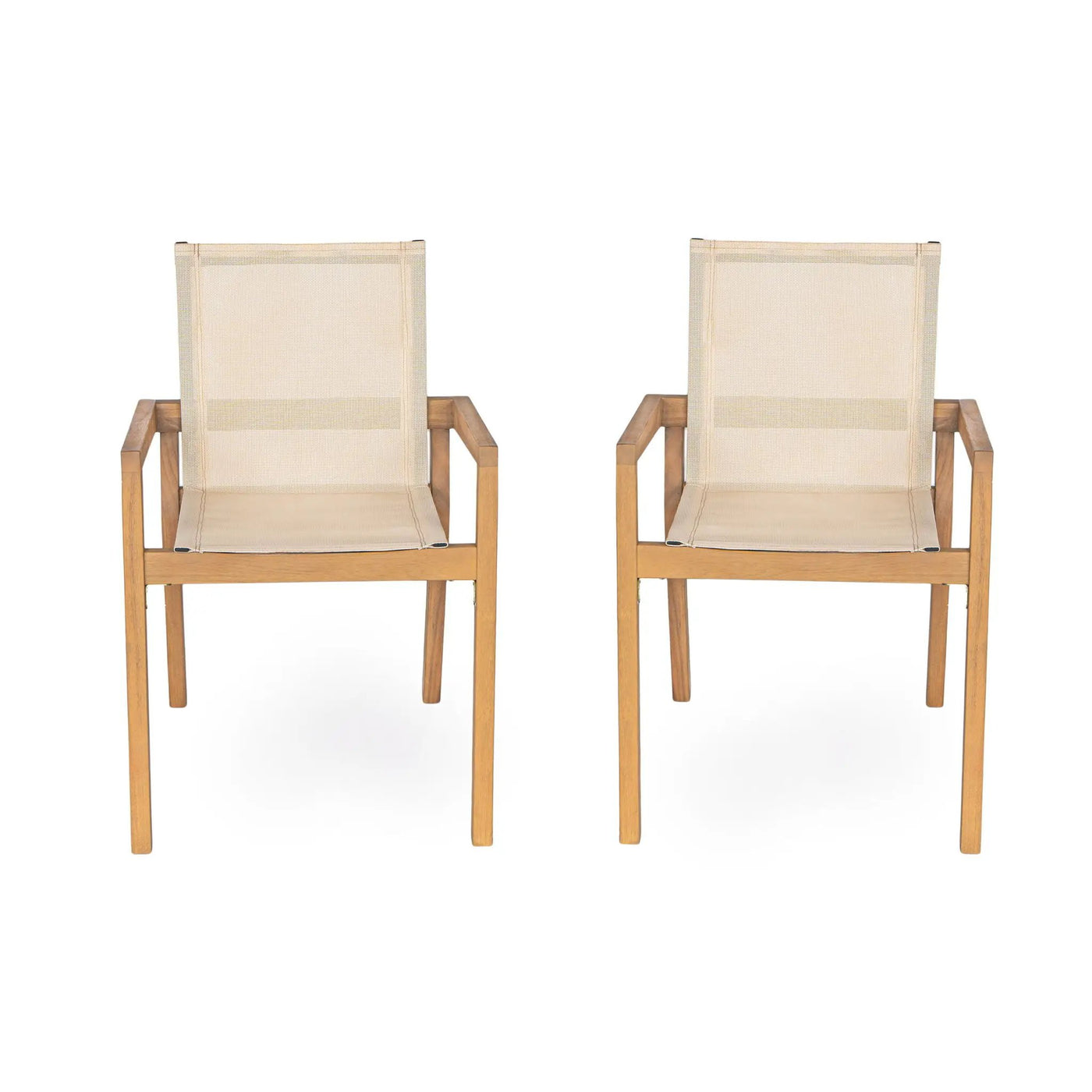Belfast - Dining Chair With Acacia Wood Frame And Seating (Set of 2) by HouseOfZazla