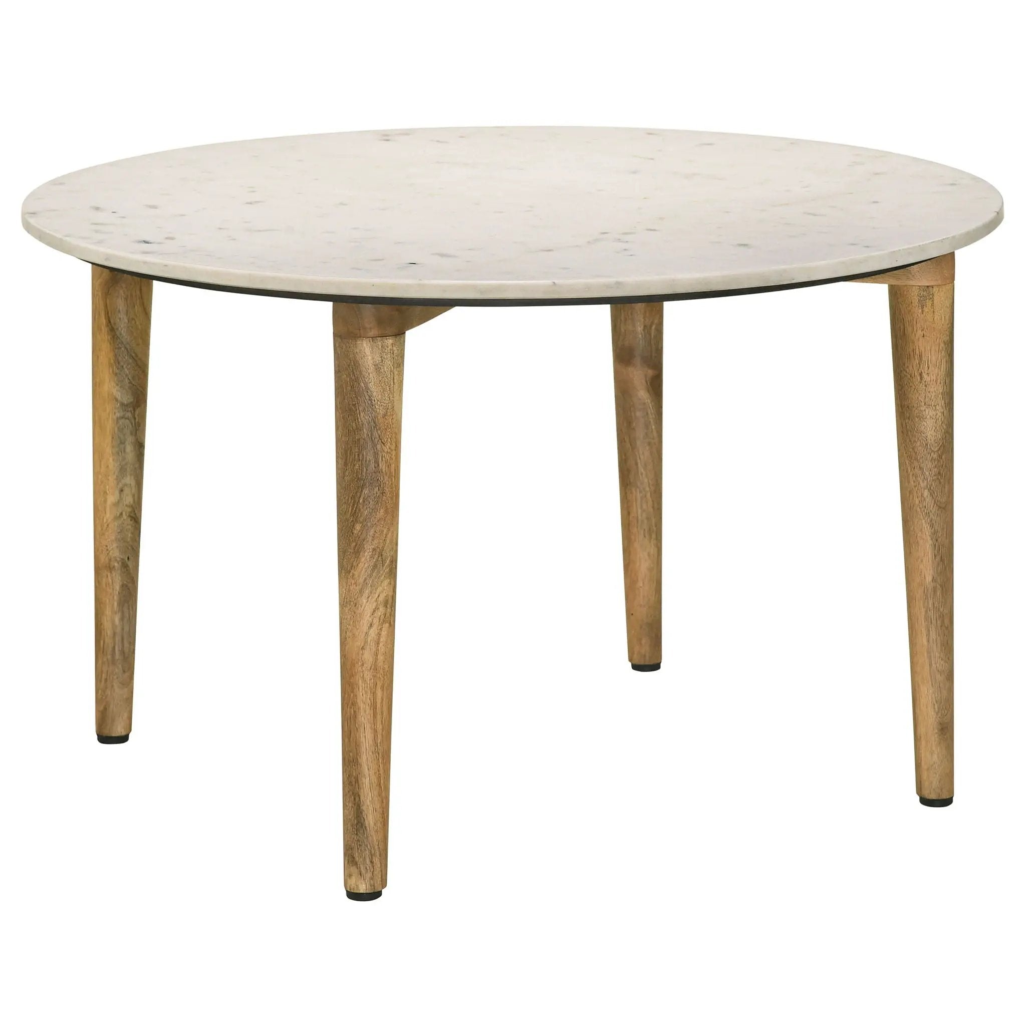 Leska - Round Coffee Table - White by HouseOfZazla