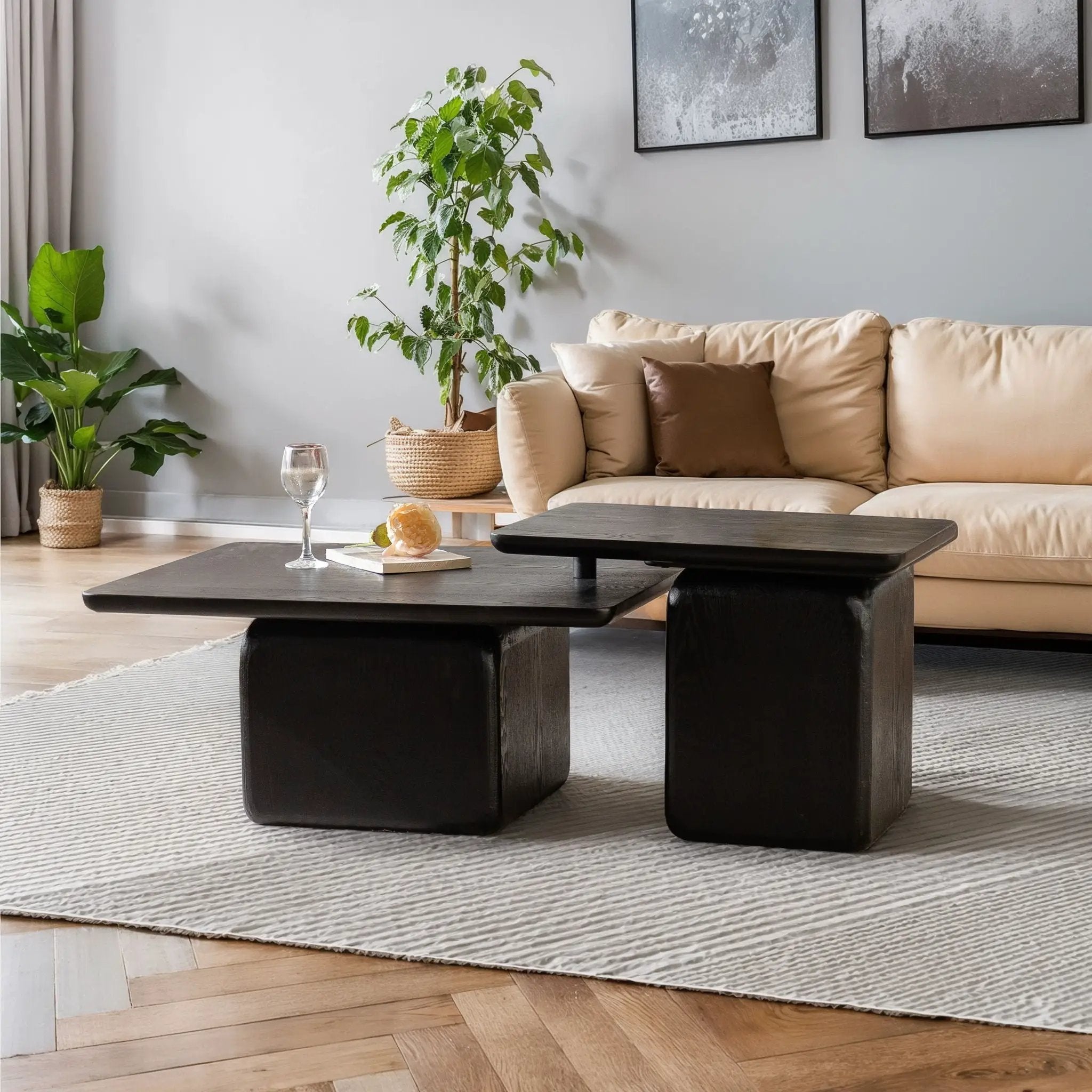 Square Coffee Table Set (Set of 2) by Unique Piece Furniture