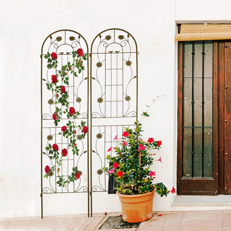 Metal Garden Trellis Rustproof Trellis For Climbing Plant Outdoor Flower Support by Unique Piece Furniture