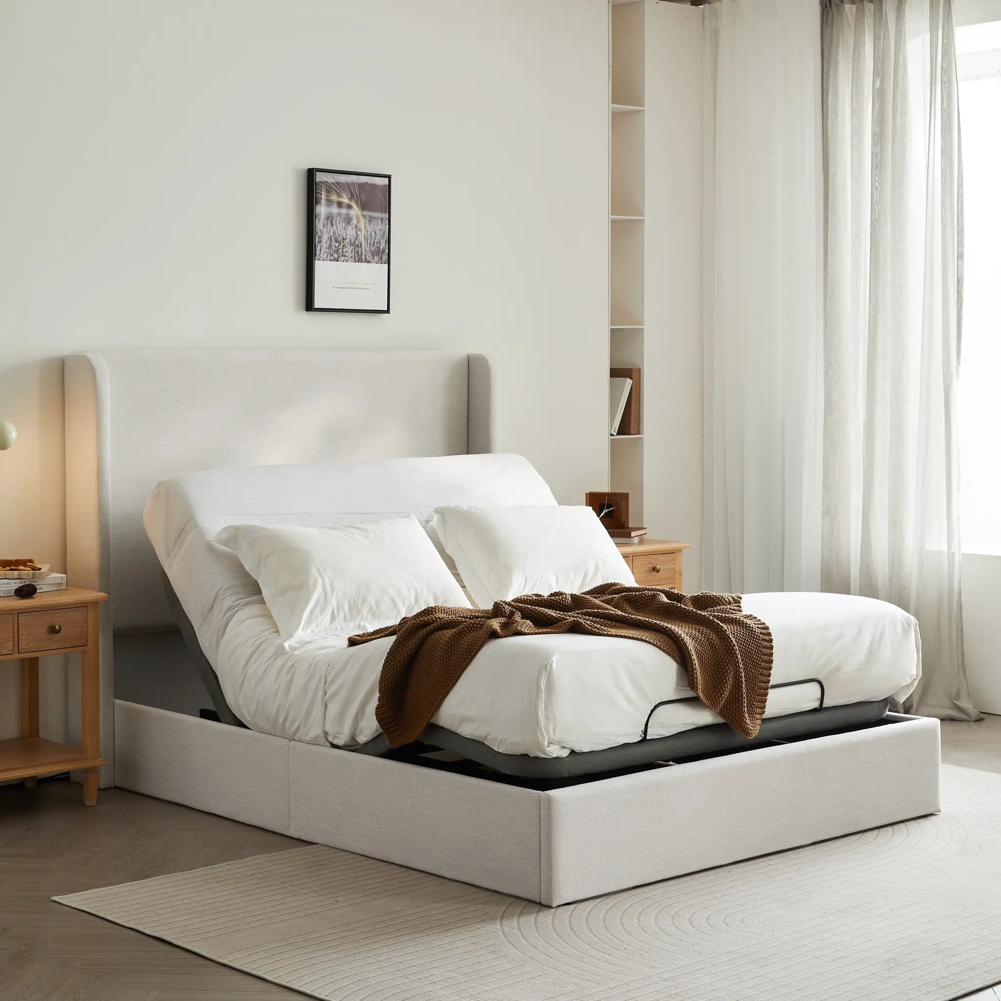Caron 4.0 Ergonomic Queen Size Adjustable Bed Frame by HouseOfZazla