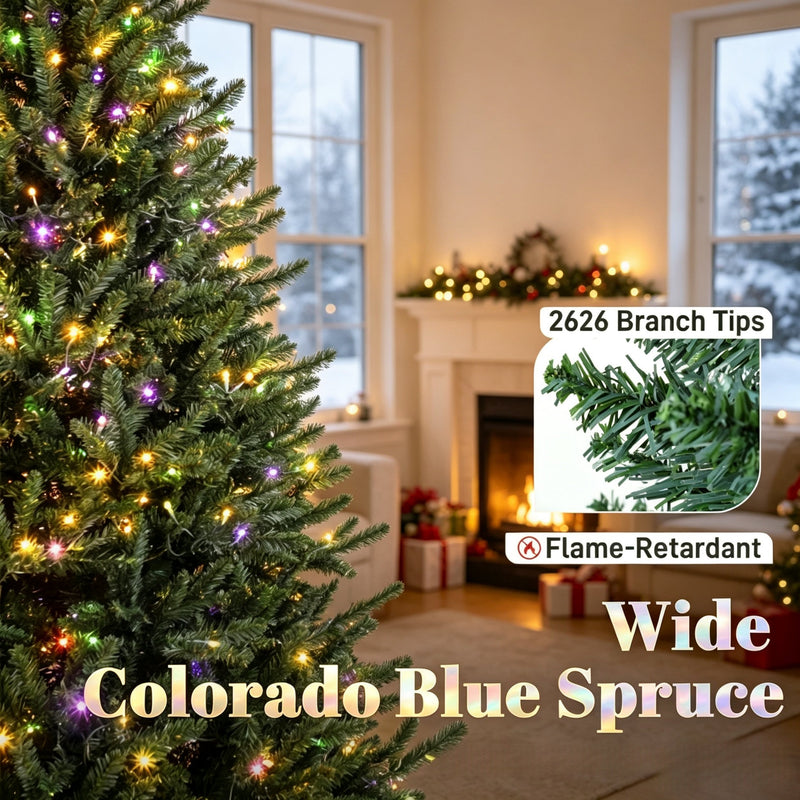 Prelit Colorado Christmas Tree with Built-In Lights - Green, photo 8 of 9