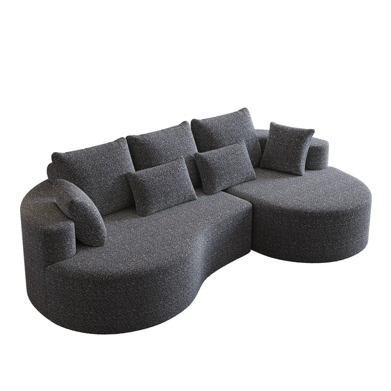 Curved Oversized Sectional Sofa With Extra Deep Seat by HouseOfZazla