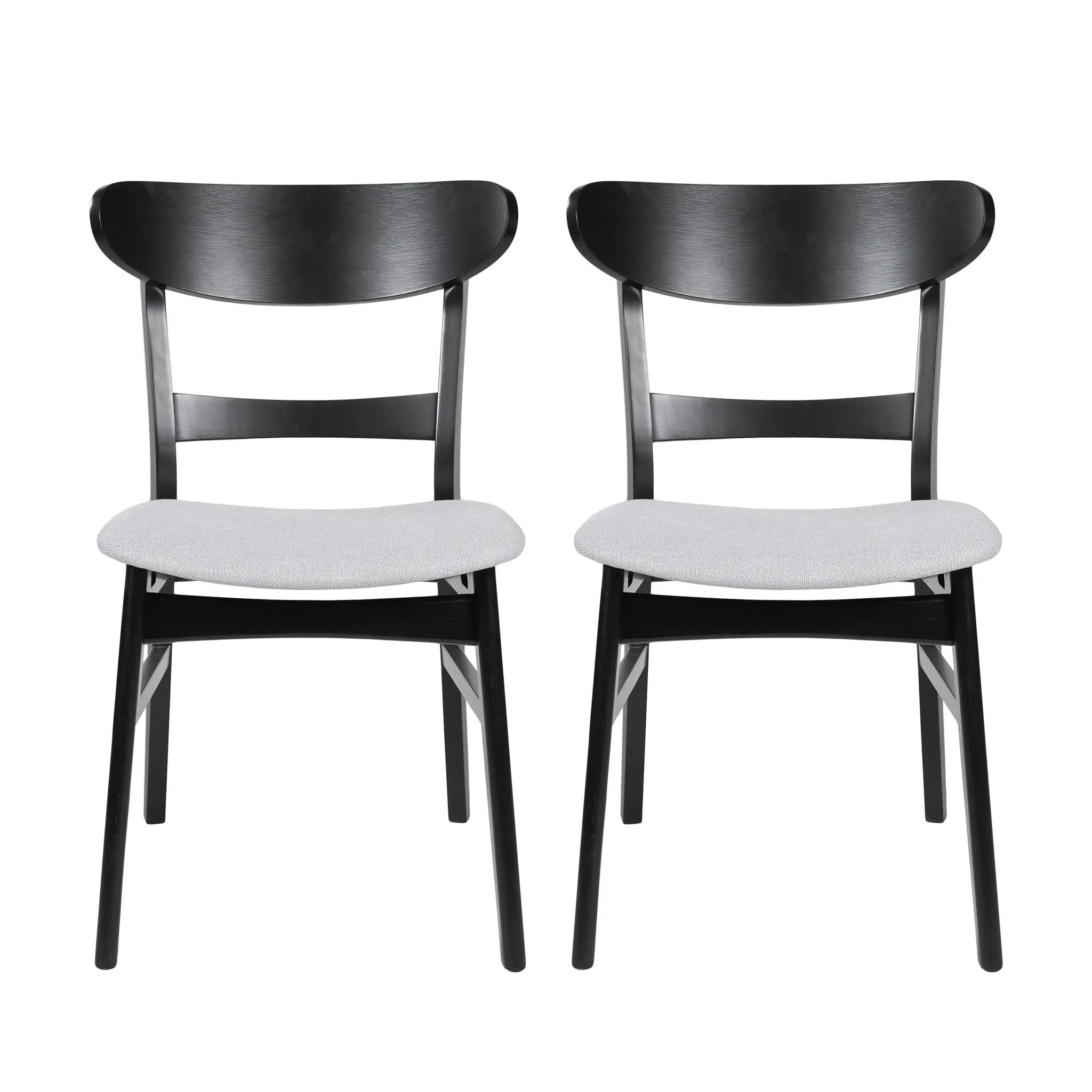 Mid Century Dining Chairs With Cushioned Seats And Wood Frame (Set of 2) by HouseOfZazla