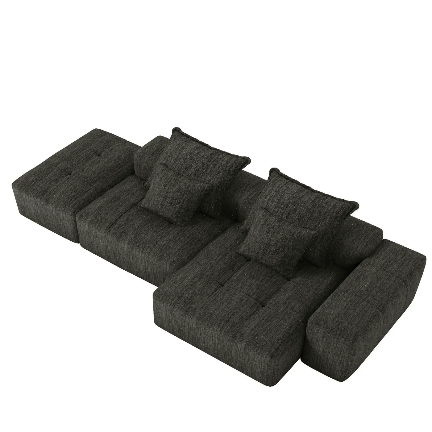 Modern Oversized DIY Combination Modular Sectional Sofa With Pillows by HouseOfZazla
