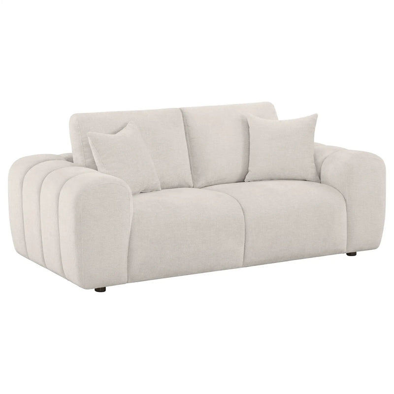 Burnett 4-piece Chenille Upholstered Sofa Set Ivory by Unique Piece Furniture
