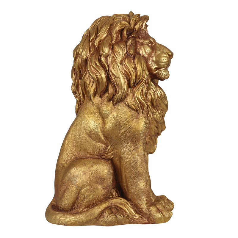 24" Outdoor Lion Statue with Weather Resistant Magnesium Oxide - Shiny, photo 4 of 10