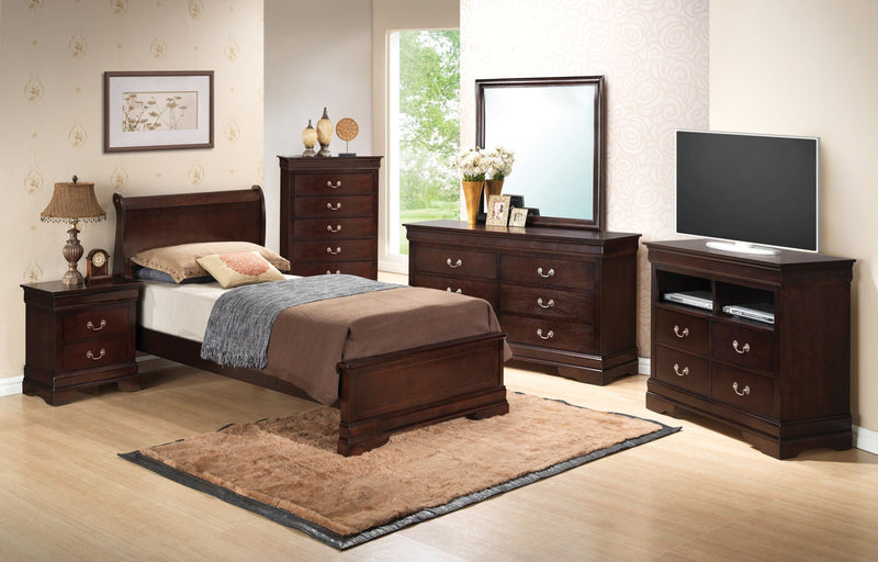 Louis Phillipe - Twin Bed - Cappuccino by Unique Piece Furniture