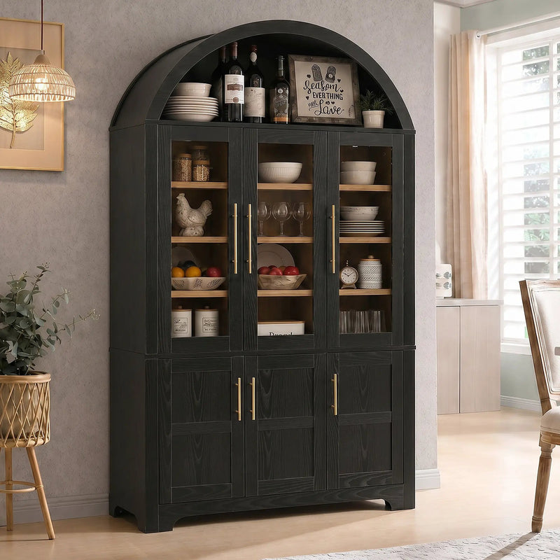 K&K 73" Tall Arched Kitchen Pantry by HouseOfZazla