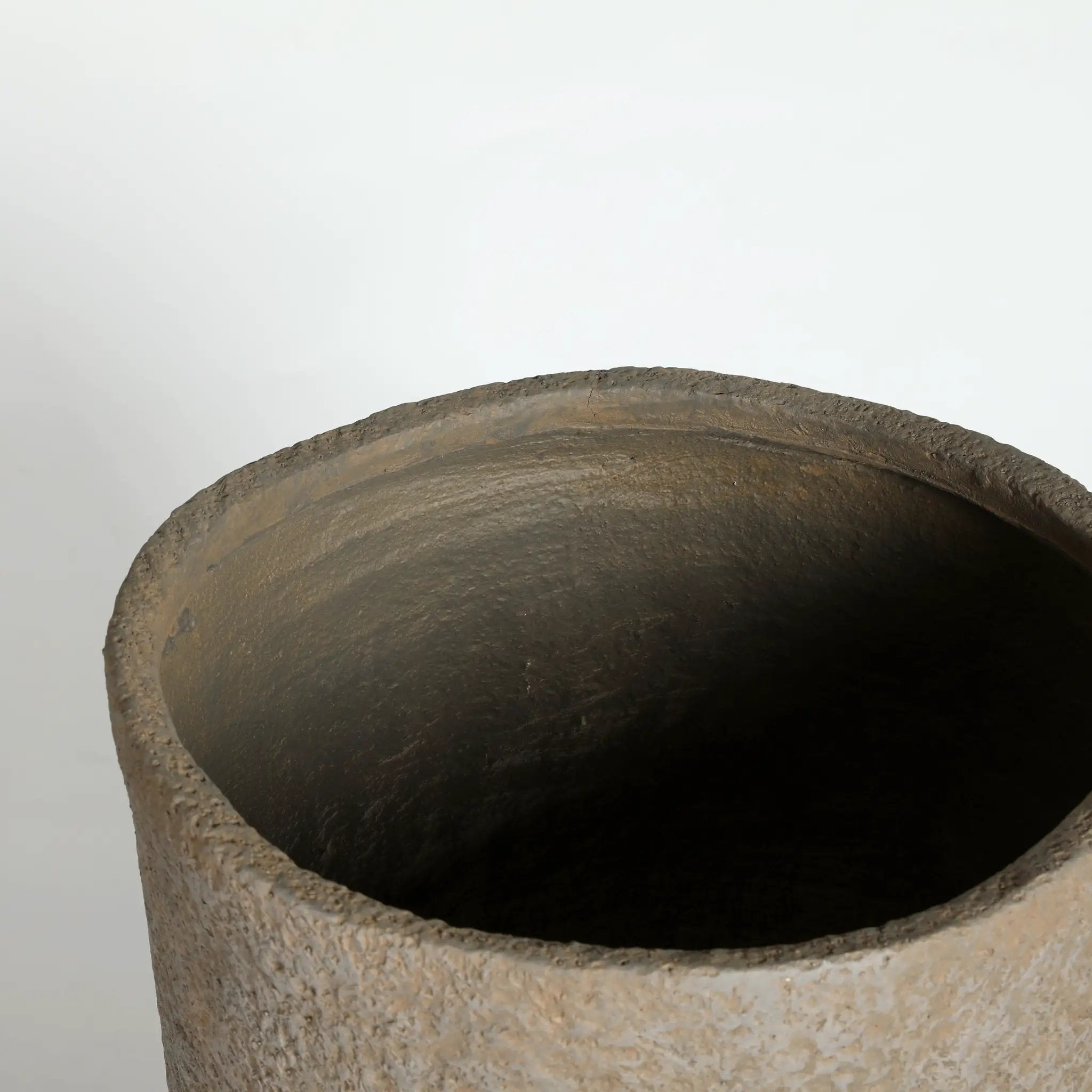Round Concrete Planter Set of 2, Large Indoor & Outdoor Planter Pots by HouseOfZazla