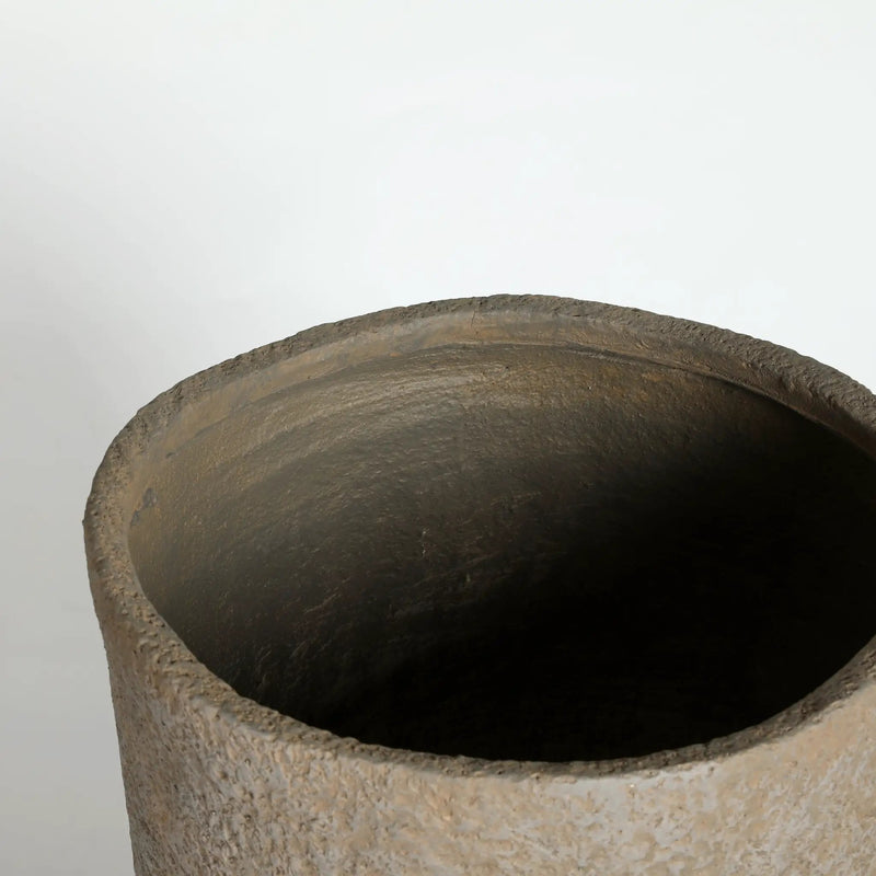 Round Concrete Planter Set of 2, Large Indoor & Outdoor Planter Pots by HouseOfZazla