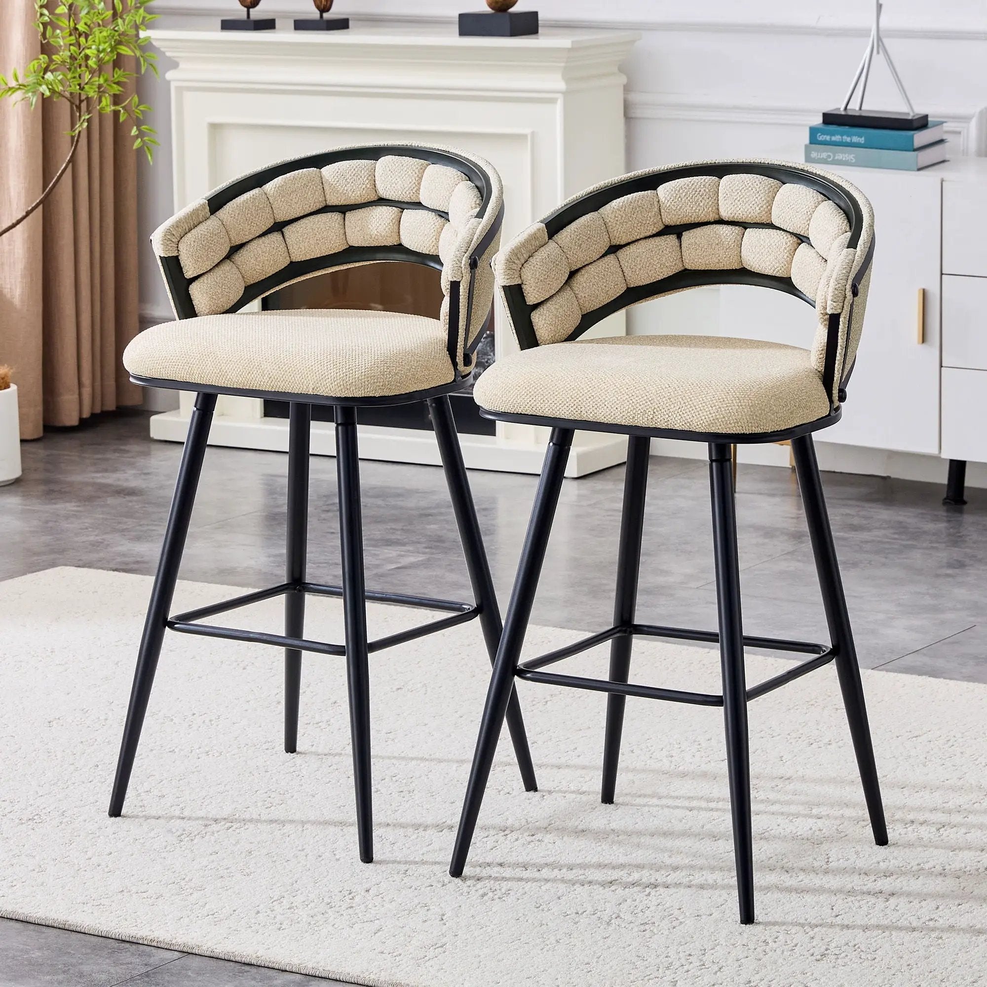 Bar Stools, Kitchen Island Counter Height Stools (Set of 2) by Unique Piece Furniture