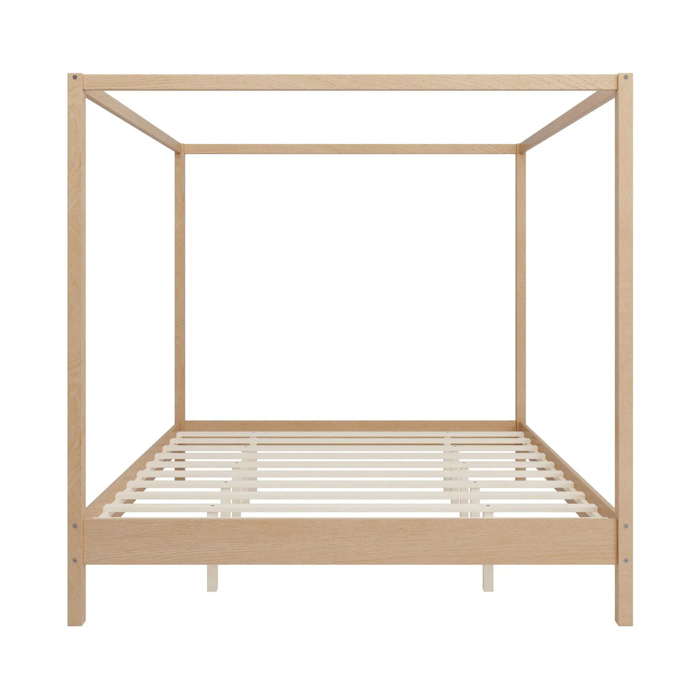 Canopy Bed Frame 4 Poster Platform Bed With Slats Support, No Box Spring Needed by HouseOfZazla