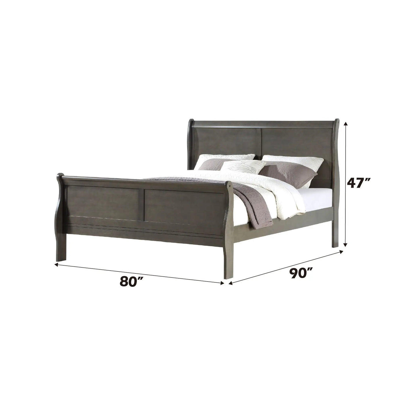 Louis Philippe Sleigh Bedroom Set by HouseOfZazla