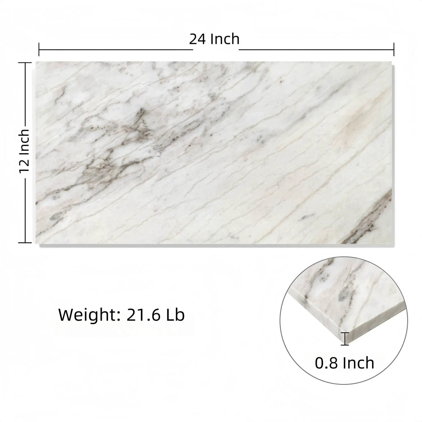 Natural Marble Polished Tile For Wall And Floor (Set of 4) by HouseOfZazla
