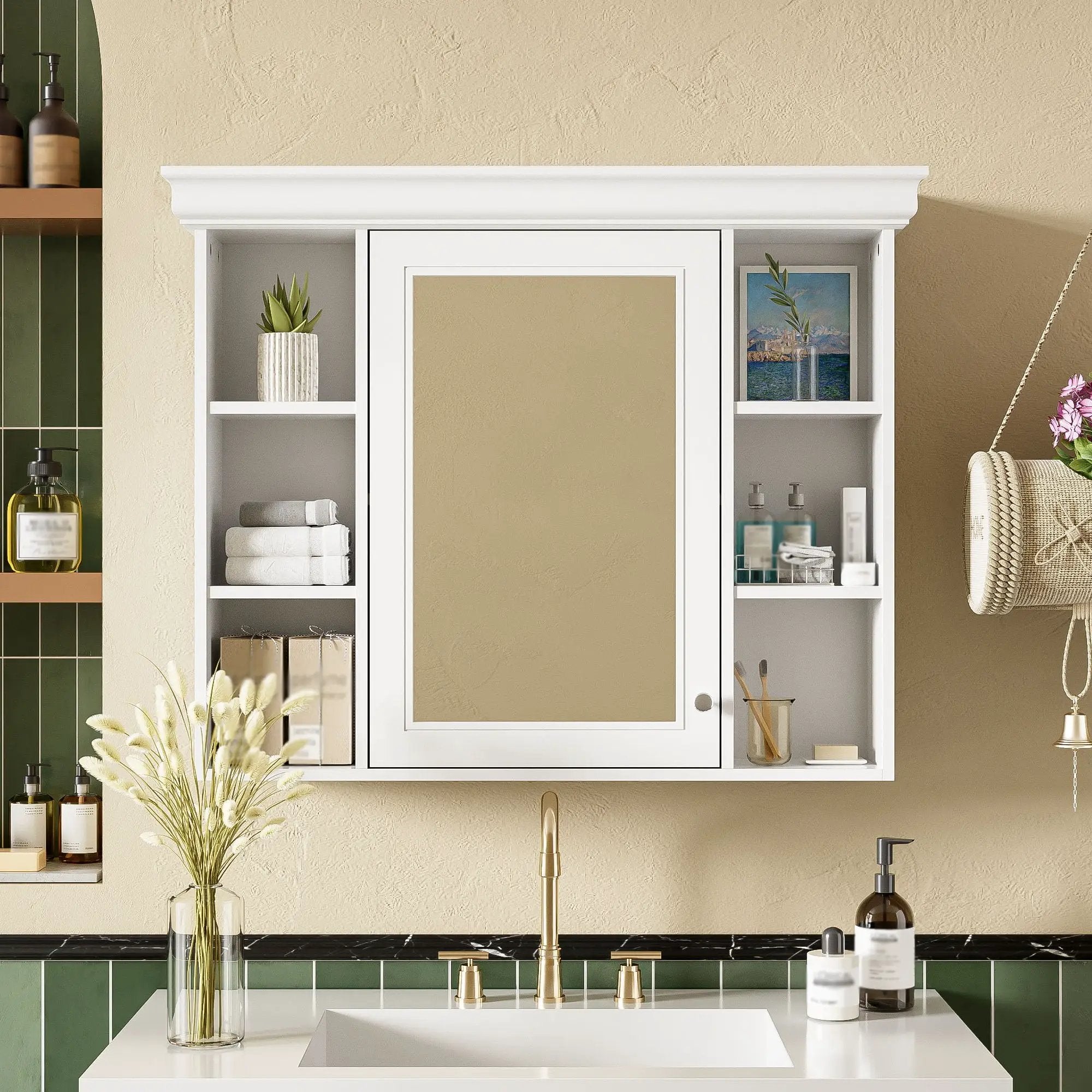 Wall Mounted Bathroom Storage Cabinet With Mirror Door by Unique Piece Furniture