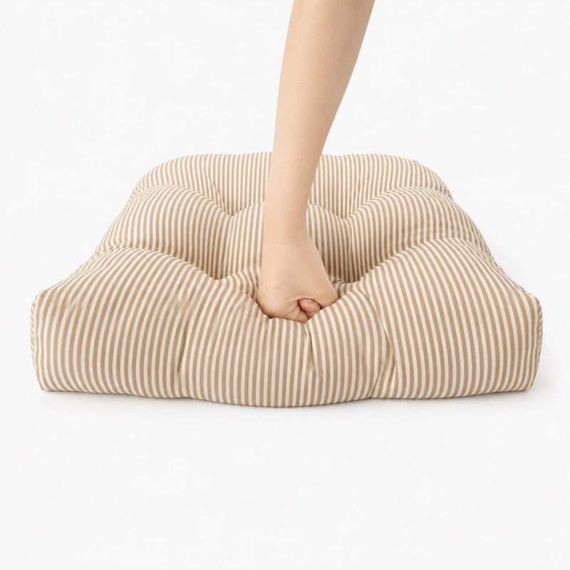 Outdoor Chair Cushions Set of 2 - Beige Striped, photo 7 of 10