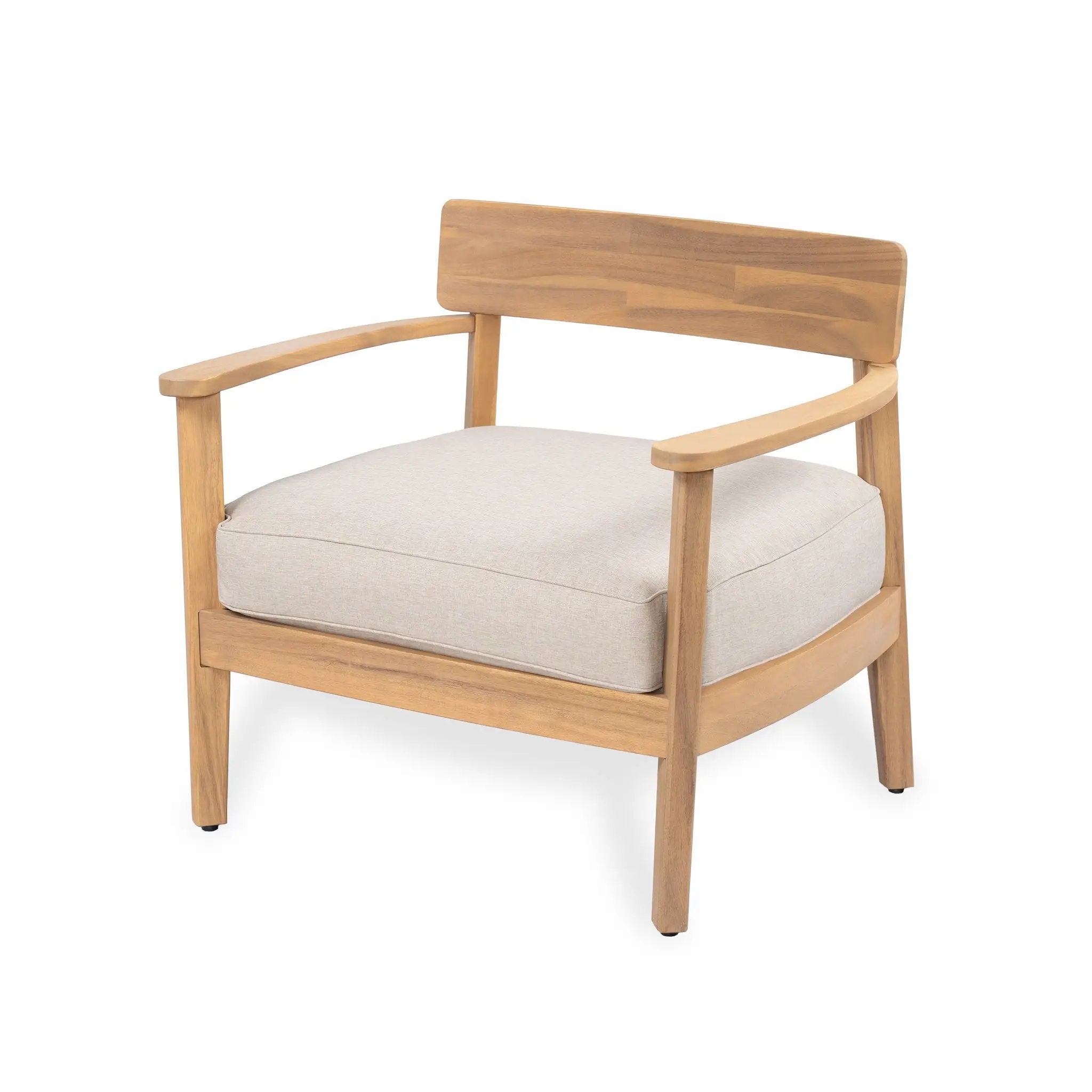 Mallorca Acacia Wood Club Chair With Seat Cushion by HouseOfZazla