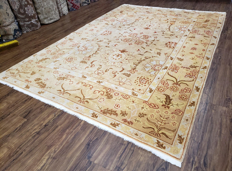 Vintage Turkish Oushak Area Rug 6x9, Wool Hand-Knotted by Jewel Rugs