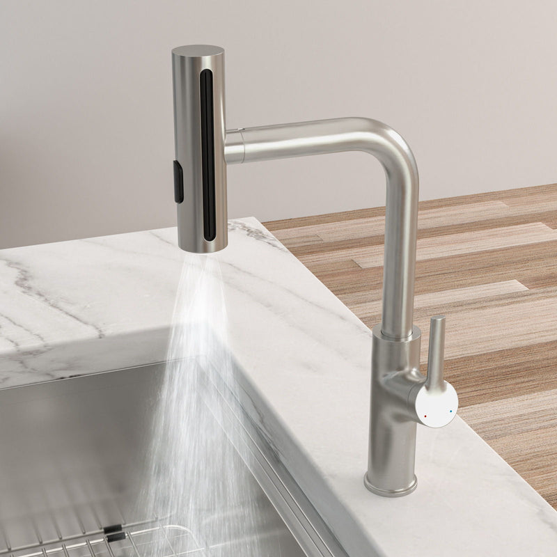 360° Pull Down Kitchen Faucet With 4 Spray Modes by HouseOfZazla
