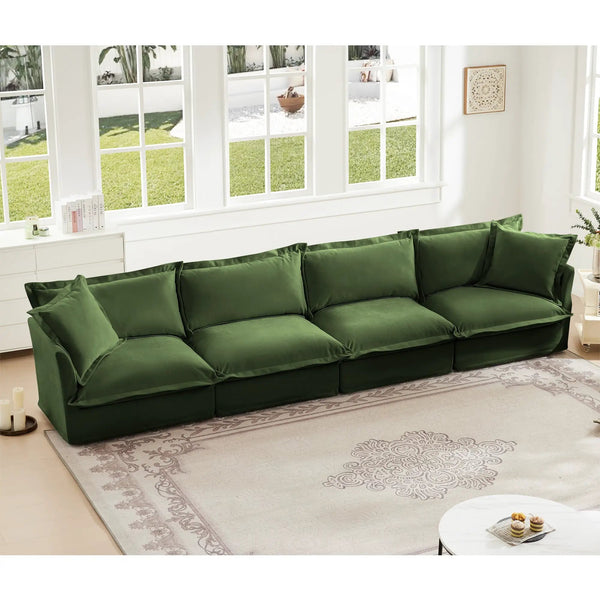 Slipcovered Long Sofa - 4 Seater, photo 2 of 10