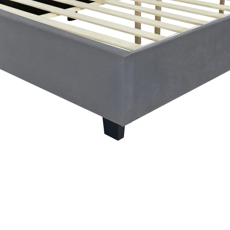 Upholstered Platform Bed With Big Headboard by HouseOfZazla