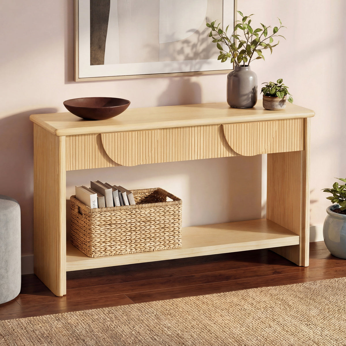 55" Fluted Console Table, photo 2 of 10