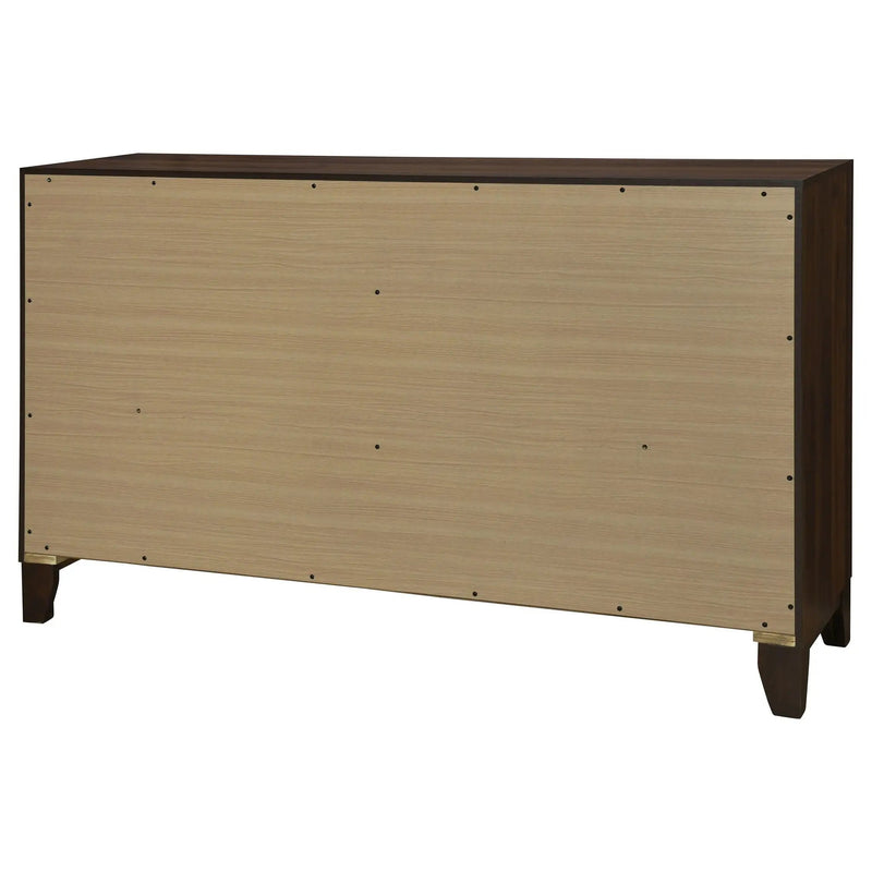 Welsley 6-drawer Dresser Cabinet Walnut by Unique Piece Furniture