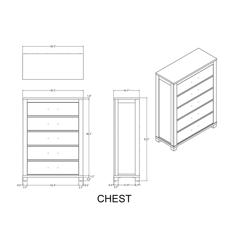 Augusta - Chest - Beige Brown by Unique Piece Furniture