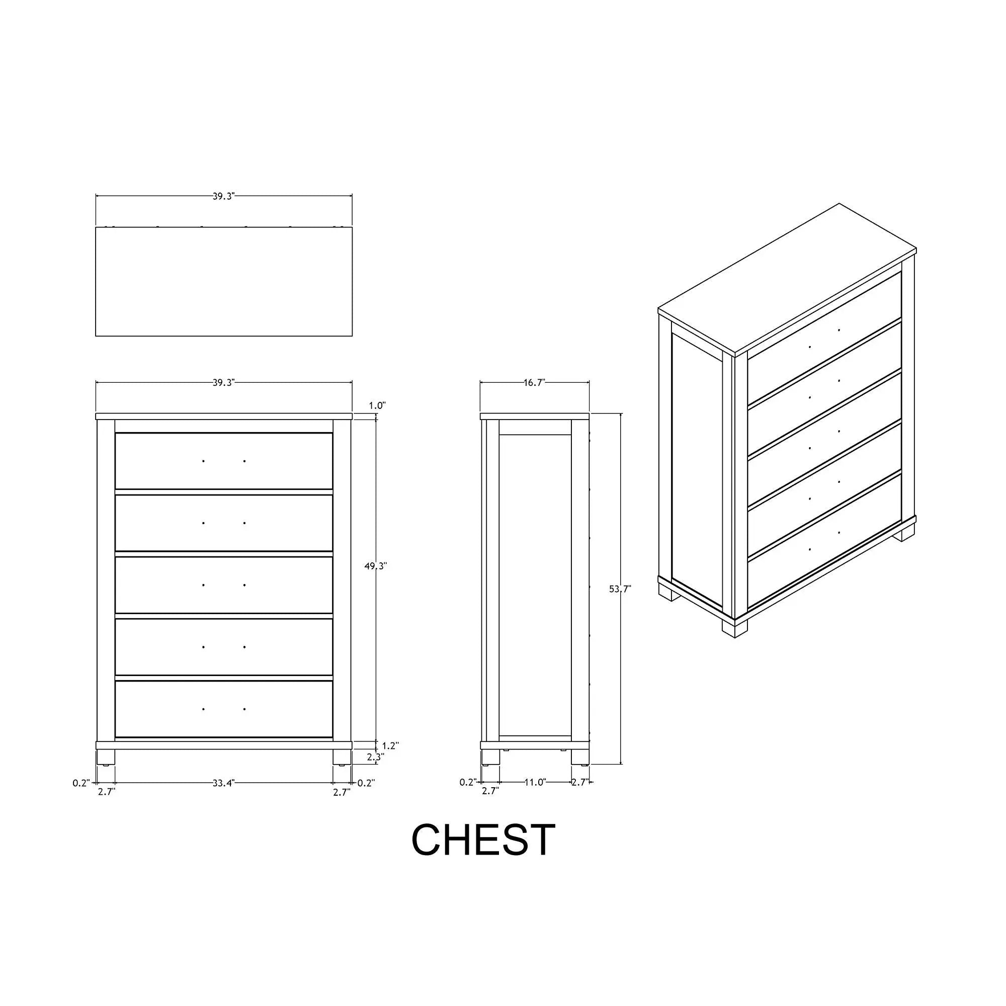 Augusta - Chest - Beige Brown by HouseOfZazla