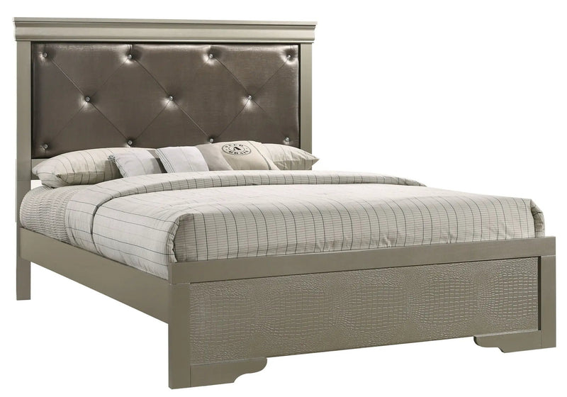 Chic Elegantly Designed Transitional Bed by Unique Piece Furniture